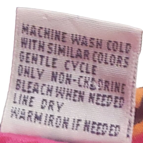 Vintage 90s Westbound Womens XL Button-Up Shirt Bright Pink Orange Rayon Stripe - Picture 3 of 16